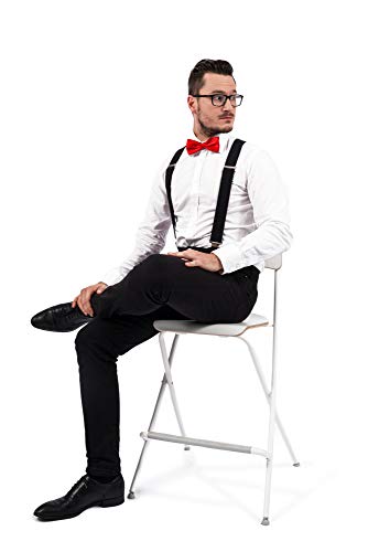 Decalen Mens Suspenders Very Strong Clips Heavy Duty Braces Big and Tall X Style