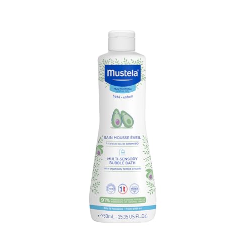 Mustela Multi Sensory Bubble Bath - Gel de Baño para bebés, 750 ml