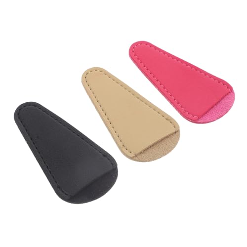 Mikinona 3pcs Hair Cutting Scissors Cover Case Scissor Protective Leather Barber Accessories Scissors Cover for Hair Eyebrow Nail Clippers