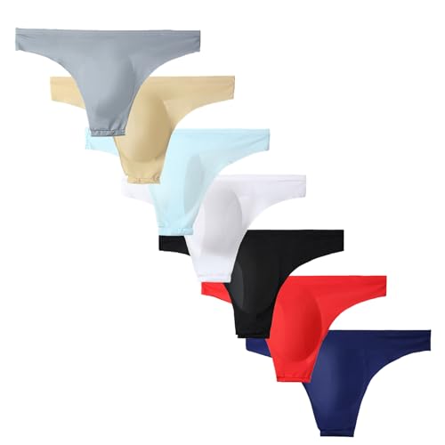 Men's Briefs Ice Silk Breathable Seamless Underwear Thong