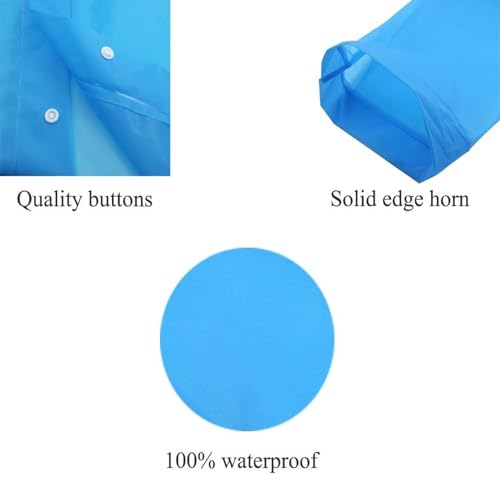 Nyicey Kids Rain Ponchos, 3 Packs Portable Reusable Emergency Raincoats for Camping Hiking Traveling