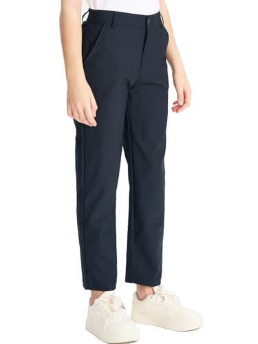 Image of DEVOROPA Youth Boy's Golf Pants Quick Dry Athletic Chino Flat Front Pants Kids School Uniform Clothes