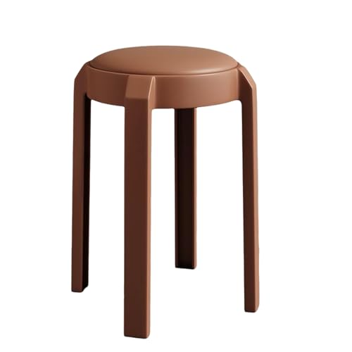 Taburete apilable de plástico con cojín para cocina y comedor