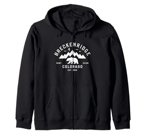 Breckenridge CO Bear Mountain Hiking - Regalo de recuerdo moderno Sudadera con Capucha