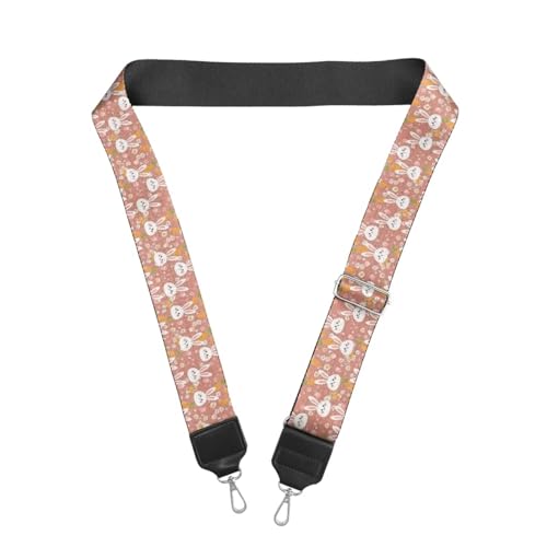 Image of Halloween Handbag Strap Canvas Purse Strap Colorful Bat Black Shoulder Strap Multicolor Bats Replacement Strap