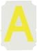 Brady 5060-A, Quik-Align Labels, 2" Height, Yellow, Legend "A" (10 per Package)