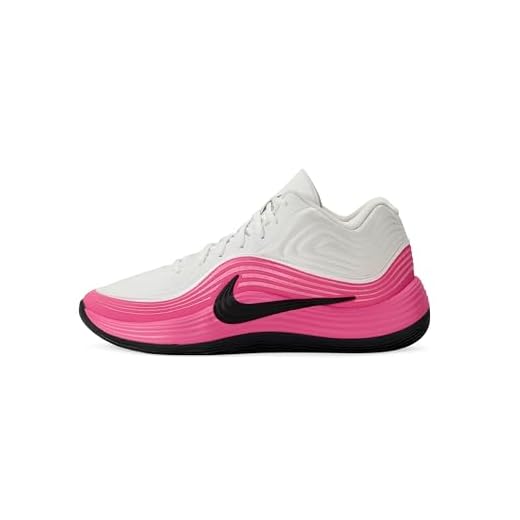 Nike Men's Precision 8 Mid Basketball Shoes, White/Black-Pinksicle-Black, 10