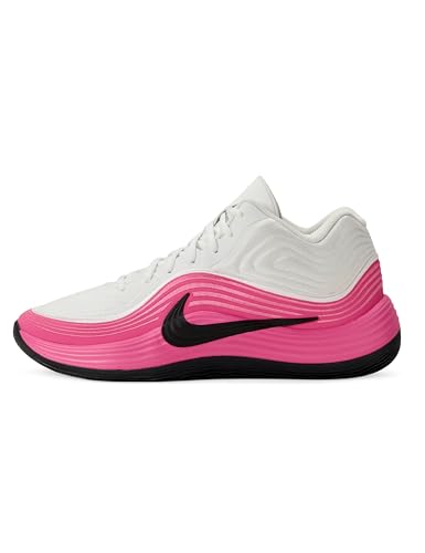 Nike Men's Precision 8 Mid Basketball Shoes, White/Black-Pinksicle-Black, 10