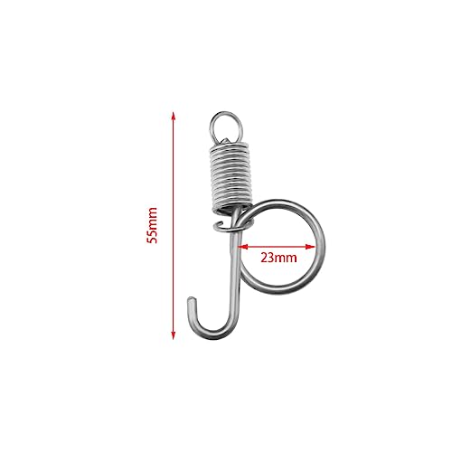 Image of The Lord of the Tools 30Pcs Spring Hook Cage Spring Cage Door Hooks Iron Spring Wire Latch Hook Cage Door Fixing Tools for Chickens Pigeons Rabbits 55mm