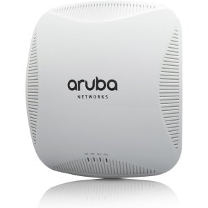 bersudut view Titik Akses Rangkaian Tanpa Wayar Aruba IAP-215-RW, menunjukkan pro-nyafile dan penunjuk LED.