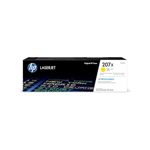 HP 207X W2212X Toner Jaune Grande Capacité Authentique pour HP Color LaserJet Pro M255 / M282 /...