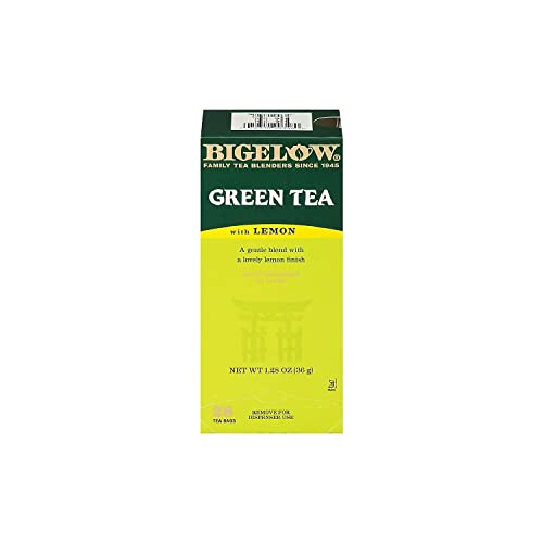 Image of Bigelow Green Tea With Lemon, Lemon, 0.34 Lbs, 28 /box