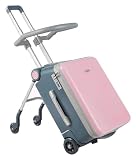 Maleta Maletas for Sentarse, Maleta portátil antiestrés y Resistente al Desgaste Durable(Pink)
