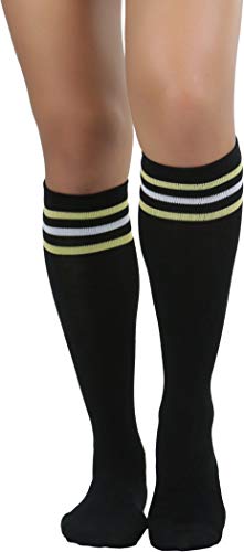 Image of ToBeInStyle Women's Knee High Socks with Striped Top