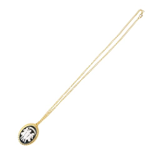 HLENOK Agatha Harkness Cosplay Necklace with Pendant Women Alloy Gold Long Chain Sweater Necklace Jewellery Halloween Costume Accessory2
