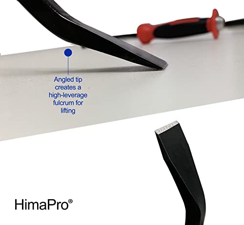 Himapro Heavy-Duty Angled Prybar Set, 4-Piece Heavy Duty Pry Bar With Strike Caps And Hand Protection Mechanism, Industrial Grade Steel With Angled Tip, Perfect For Prying, Scrapping, Lifting, Pulling #TOP1