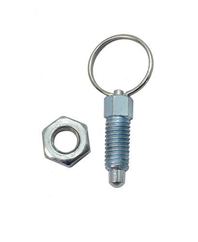 Generic Carbon Steel M10*1.5*6 Non Locking Type Retractable Pull Spring Plunger with Lift Ring Indexing Plunger Pins Zinc Plated - (Diameter: M10)