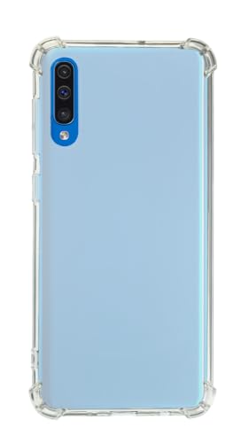 QUITECO Funda Transparente para Samsung Galaxy A30S, A50, A50S, Carcasa Protectora TPU Silicona, protección Golpes caídas, Esquinas reforzadas