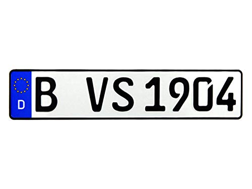 VooSale 1 Autoschild | Nummernschild | Fahrradträger-Kennzeichen | Kfz-Kennzeichen DIN-Zertifiziert und reflektiernd nach ihrem Wunsch geprägt