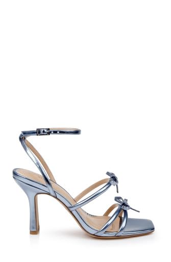 Jewel Badgley Mischka Kiyomi II Metallic Delicate Sandal with Bow Straps3