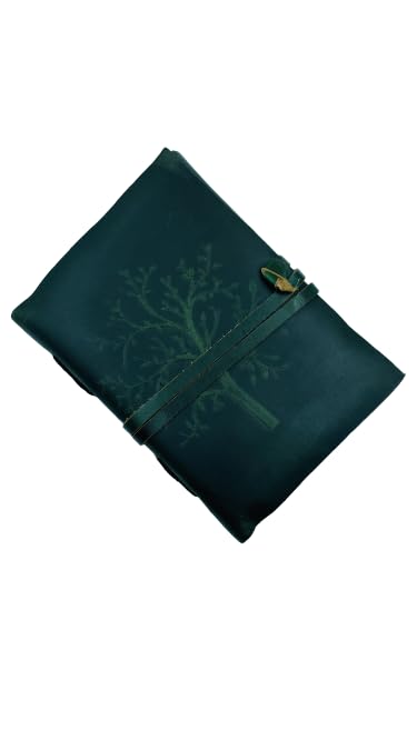 OVERDOSE Deckle Green Leather Tree Journal - Image 2