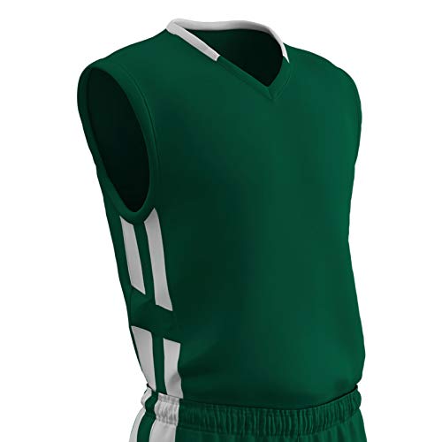 Maillot de basketball Champro S vert forêt idéal pour les matchs de streetball