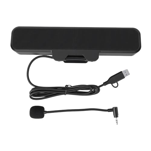 NOENNULL Altavoz para Computadora de Escritorio, Altavoz para PC con Cable USB y Micrófono Desmontable, Control de Volumen del Altavoz de Escritorio, Pantalla con Abrazadera, para