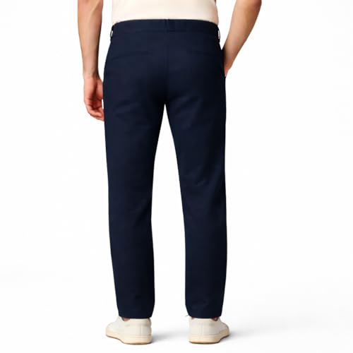 Image of Men's Casual Regular Fit Cotton Pants | Chinos | Trousers