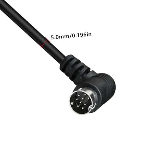 Câble audio/vidéo mini DIN 9 broches mâle mâle double 90° pour moniteur