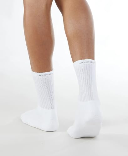 Image of Jockey Men's Calf Length Cotton Socks (Pack of 3) 7030 White Free Size