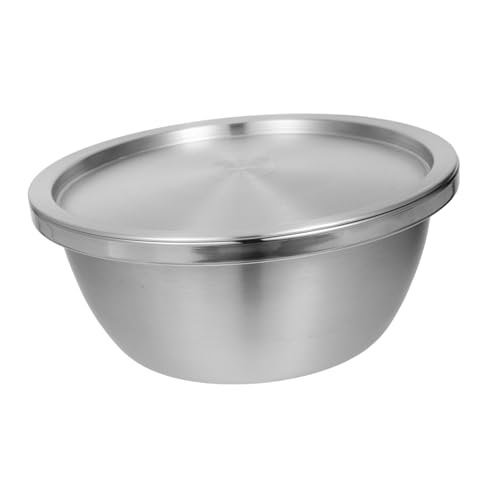 HEALEEP ステンレス鋼製家用ミキシングボウル 蓋付き深型調理用容器 サラダ 卵 パスタ調理に キッチン整理 食材保存対応