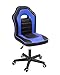 KAYELLES Chaise Fauteuil Gamers Junior, Enfants, Style Racing, Jeux Video, Ordinateur BAM (Noir et Bleu, PU)