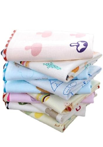 Image of Little Boo Muslin Face Hankies /Towels for Newborn Baby Extra Soft Reusable Napkins for Infants Toddlers /Kids (Pack of 5) Multicolor