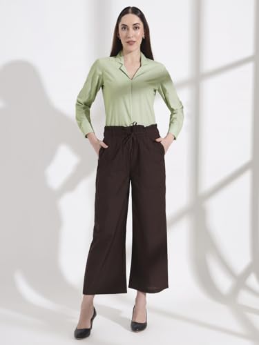 Image of Women's Regular Fit Cotton Blend Shirts with Wingtip Collar