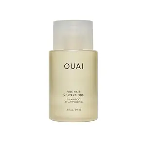 OUAI Fine Shampoo Travel Size - Volumizing Shampoo with Strengthening Keratin, Biotin & Chia Seed Oil for Fine Hair - For Clean, Weightless Body - Paraben, Phthalate & Sulfate Free Hair Care (3 Fl Oz)