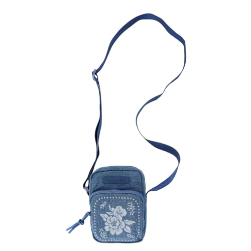 Farm Rio Bolsa Transversal Da Gema Praia Aloha Carioca Shoulder Bag Compacta com Alça Regulável e Fecho em Zíper Estampa Original Azul