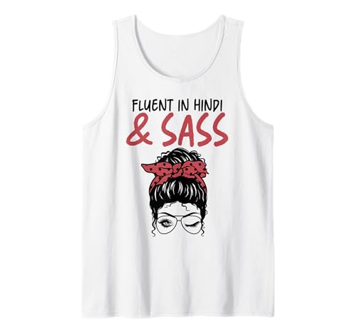 Photo de Parlant couramment l'hindi et Le sass pour Les Femmes et Les Hommes Débardeur