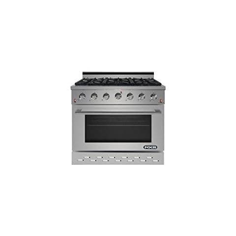 NXR SC3611 36" 5.5 cu.ft. Pro-Style Natural Gas Range with Convection Oven, Stainless Steel Cover