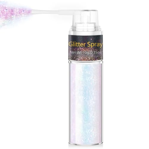 Hair and Body Glitter Spray, Hair Glitter Extra Fine Face Shimmer Powder for Clothes, Festival Loose...