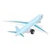 Cait Juguetes de Aviones, aleación Premium de Alta simulación de Juguete de avión para Estante para Escritorio para Oficina 777 Azul Claro