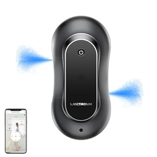 LIECTROUX Robot Laveur de Vitres YW810, Controle APP, Double pulvérisation d'eau, Parcours AI, Protection Contre Les Chutes, Moteur sans balais