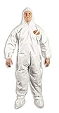 Quest Barrierwear Coverall with Hood and Boot White, 30147 (Pk of 6),Size 4XL