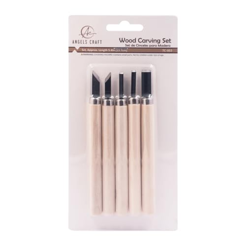 Angels Craft 5 Count Wood Carving Tool Set - 5.4"