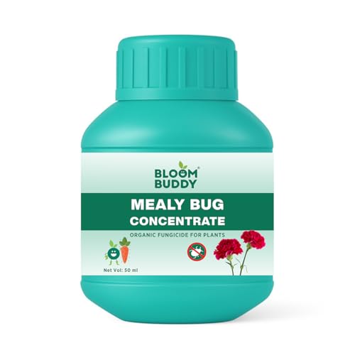 Bloombuddy Mealy Bug Concentrate 50ml | Organic Fungicide | Water Soluble Neem Oil Spray for Plants | Mealybug & Insect Killer | Natural Pesticide for Home Garden Use