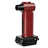 Compressed Air Duster Blower Electric 300000 RPM Power Compatible with Dewalt 20v Battery Turbo Fan Leaf Blower-No Canned for Cleaning car Snow Blowing (Red) (Battery NOT Include)