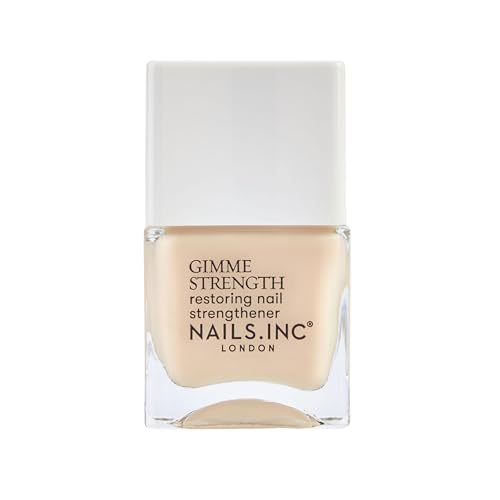 Nails Inc Gimme Strength Nail Treatment, Restoring Strengthener, Vegan Collag...