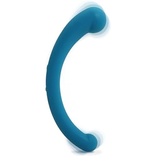 plusOne Dual Vibrating Arc Personal Massager, Body-Safe Silicone, Teal | Waterproof, USB Rechargeable Vibrator for Women and Men