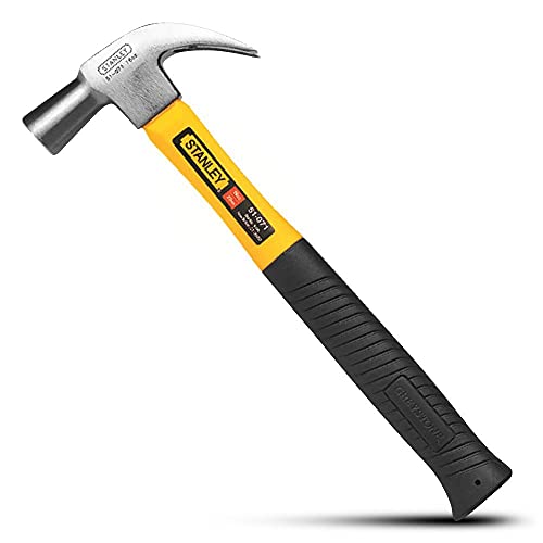 STANLEY Fibreglass Shaft Claw Hammer, 450 g