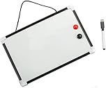 JKG® Small A4 WHITEBOARD - Mini Whiteboard and Pen | Dry Wipe Notice Memo Board | Eraser & 2 Magnets - Portable Desk Magnetic Accessories | Magnetic Wall Board for Kids | Kids Whiteboard