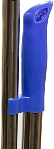 Long Handled Dustpan and Brush Set Lobby Dust Pan with Long Handle Sweeping Broom (Blue)
